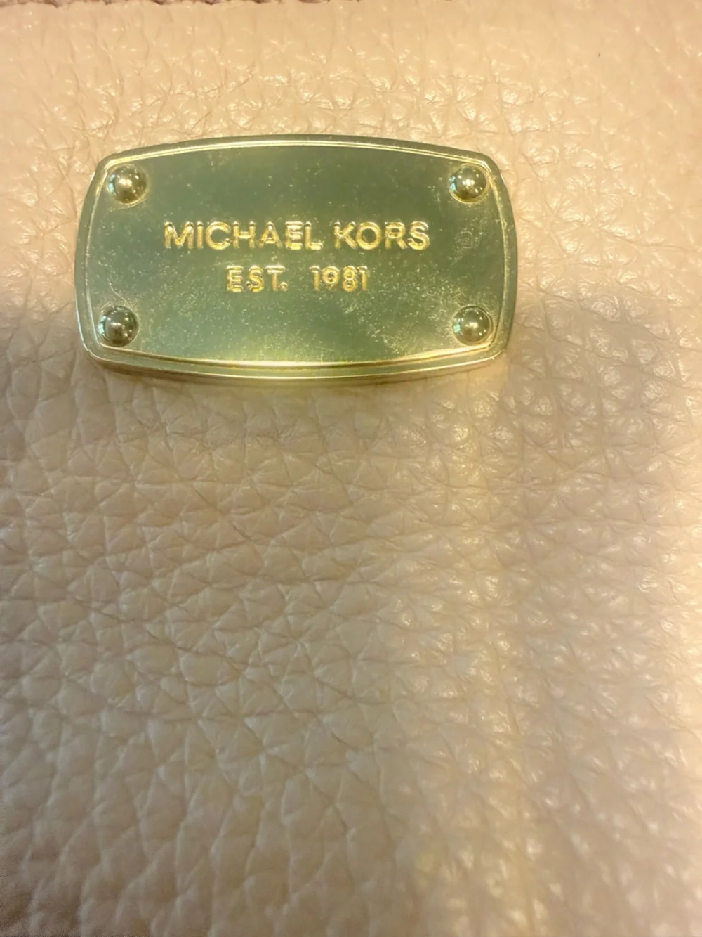 Michael Kors Dusty Pink Jet Set Travel Large Top Zip Pebbled Leather Wristlet - Picture 5 of 10